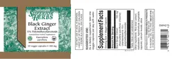 Label for Black Ginger Extract 100 mg