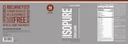 Label for Isopure Zero Carb Protein Powder Cookies & Cream