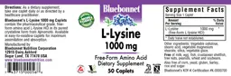 Label for L-Lysine 1000 mg
