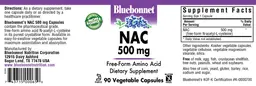 Label for NAC 500 mg