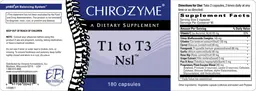 Label for T1 To T3 Nsl