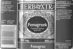 Label for Fenugreek