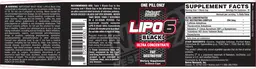 Label for Lipo6 Black Ultra Concentrate