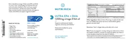 Label for Ultra EPA + DHA 1,000 mg