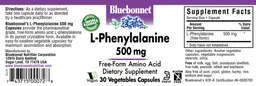 Label for L-Phenylalanine 500 mg