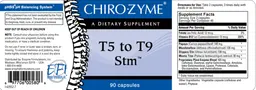 Label for T5 To T9 Stm