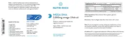 Label for Mega DHA 2,000 mg