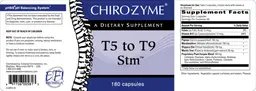 Label for T5 To T9 Stm
