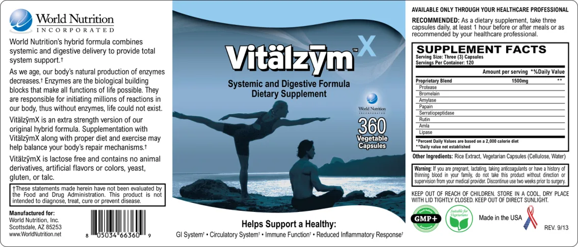 Label for VitalzymX