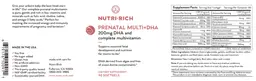 Label for Prenatal Multi+DHA
