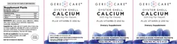 Label for Oyster Shell Calcium 500 mg