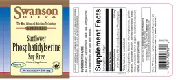Label for Sunflower Phosphatidylserine 100 mg