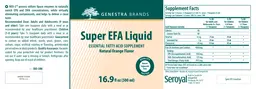 Label for Super EFA Liquid Natural Orange Flavor
