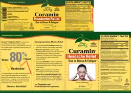Label for Curamin Headache Relief