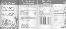 Label for Echinacea With Goldenseal