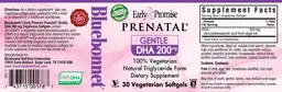Label for Gentle DHA 200 mg