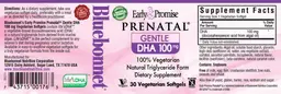 Label for Gentle DHA 100 mg