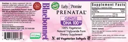 Label for Gentle DHA 100 mg