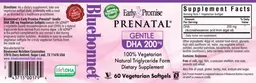 Label for Gentle DHA 200 mg