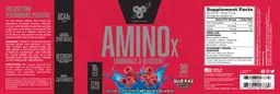 Label for AminoX Blue Raz