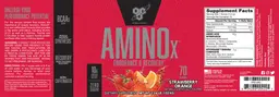 Label for AminoX Strawberry Orange