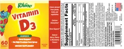 Label for Vitamin D3 Gummies