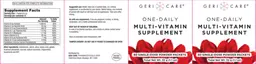 Label for One-Daily Multi-Vitamin Supplement