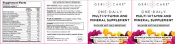 Label for One-Daily Multi-Vitamin And Mineral Supplement