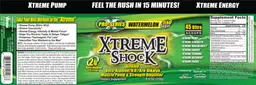 Label for Xtreme Shock Watermelon