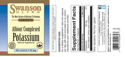Label for Albion Complexed Potassium 99 mg
