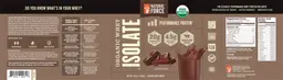 Label for Organic Whey Isolate Chocolate