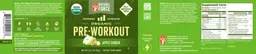 Label for Organic Pre-Workout Apple Ginger