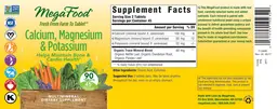 Label for Calcium, Magnesium & Potassium