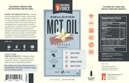 Label for Emulsified MCT Oil Vanilla
