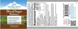 Label for Blood Sugar Balance