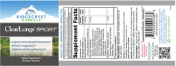Label for ClearLungs Sport