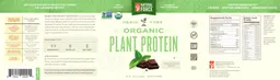 Label for Organic Plant Protein Chocolate Mint