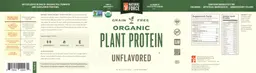 Label for Organic Plant Protein Unflavored