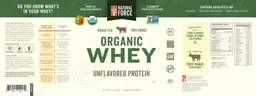 Label for Organic Whey Protein Unflavored