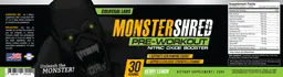 Label for Monster Shred Berry Lemon