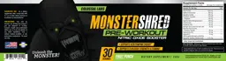 Label for Monster Shred Fruit Punch