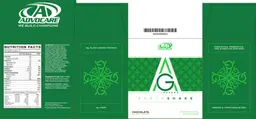 Label for AdvoGreens Snack Shake Chocolate