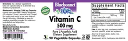 Label for Vitamin C 500 mg