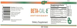 Label for Beta-Cal-E Antioxidant