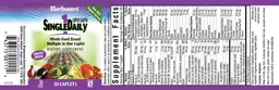 Label for Single 1 Daily Iron Free