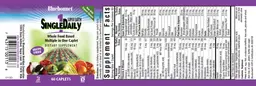Label for Single 1 Daily Iron Free