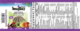 Label for Single 1 Daily Iron Free