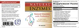Label for Natural Enzymes With Probiotics