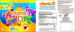 Label for Vitamin D Yummy Berry Flavor