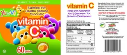 Label for Vitamin C Yummy Orange Flavor
